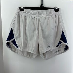 bcg White with Navy Blue Accents Running Shorts, Women's Size Small, Liner